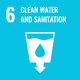 Clean water and sanitation icon