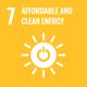 Affordable and clean energy icon Affordable and clean energy icon