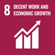 Decent work and economic growth icon Decent work and economic growth icon