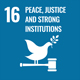 Peace, justice and strong institutions icon Peace, justice and strong institutions icon