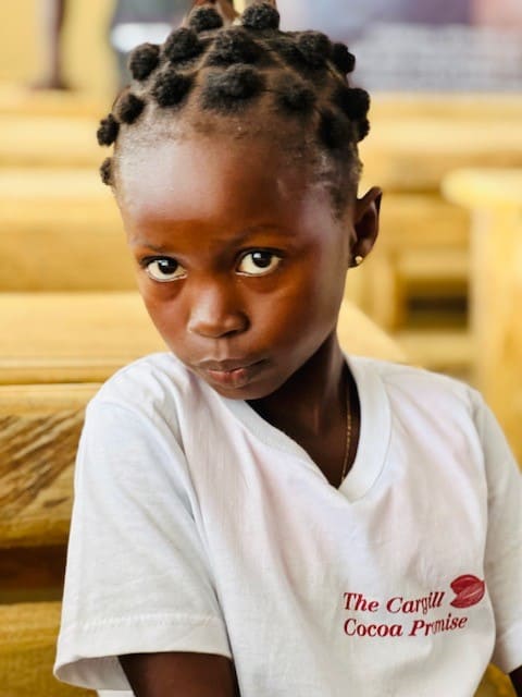 Seka - a 10-year-old daughter of a Côte d’Ivoirian cocoa farmer 