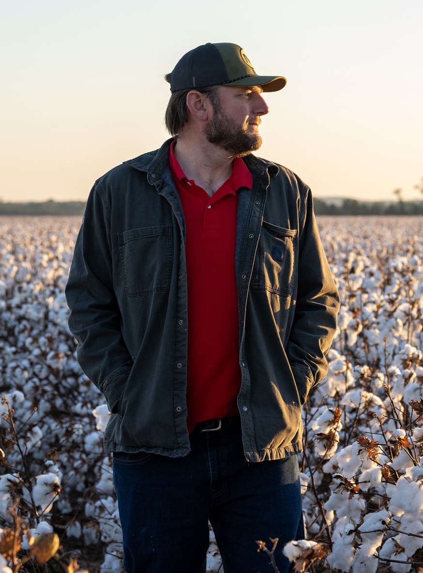 Nathen Reed in Cotton Field Nathen Reed in Cotton Field